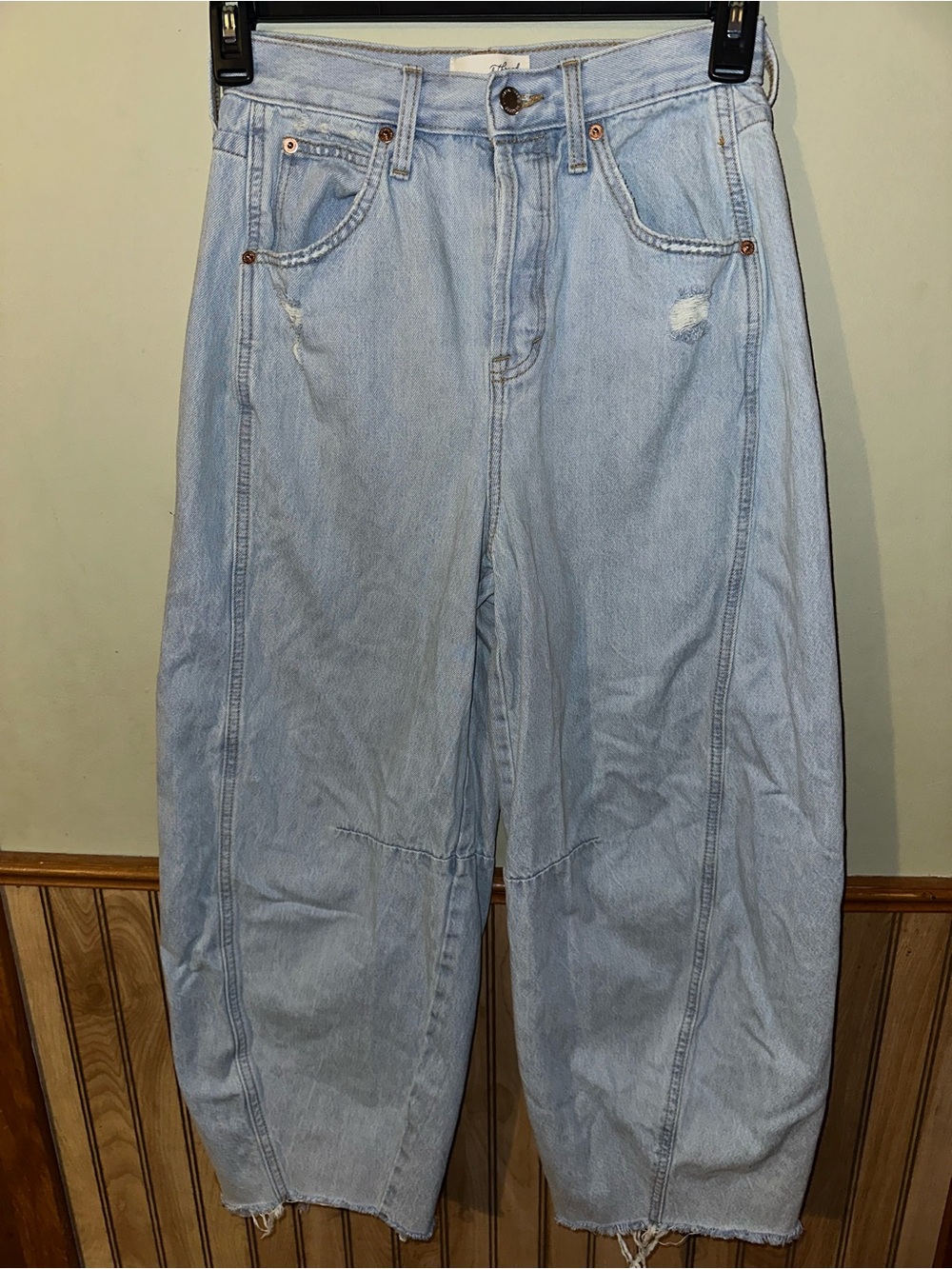Universal Thread Light Blue Barrel Leg Denim Pants